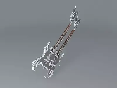 Double neck Black Diamond guitar Free 3D model