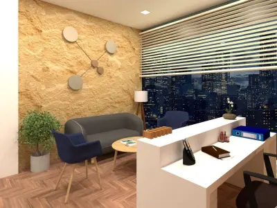 Office Reception Area 3D model