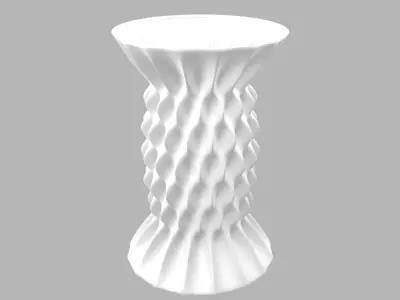 Vase porcelain white 3D model