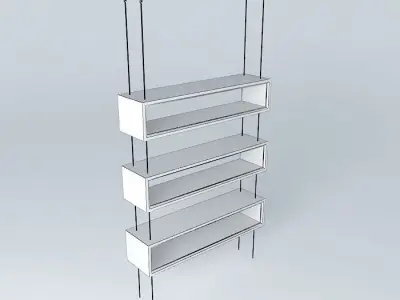 Suspended niches  Steel cables  Ceiling Free 3D model