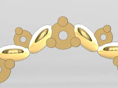 Bubble shaped pendant with diamond stones Free 3D print model