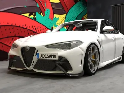 Alfa Romeo Giulia GTAM stock  3D model