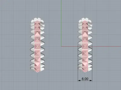 Woman Earrings 157 3D print model