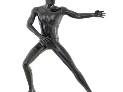Faceless mannequin martial arts 39 3D model