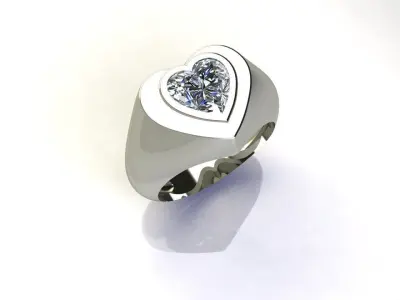 RING HEART 3D print model