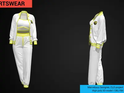 Sportwear  Marvelous Designer CLO project 3D model