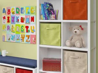 Kid room decoration set 3D model