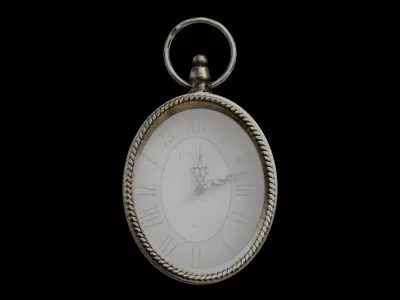 Vintage Oval Wall Clock 3D model