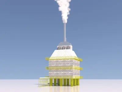 Refinery Industrial Furnace 03 3D model