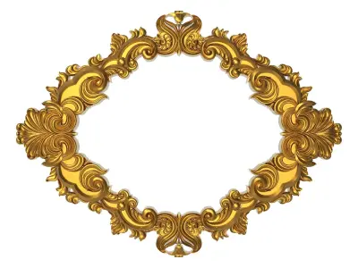 5 carved frames set 3D Model Collection purchase