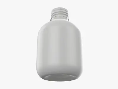 Bottle with cap metal small 3D model