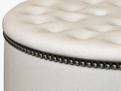 George Smith Round Buttoned Pouffe 3D model