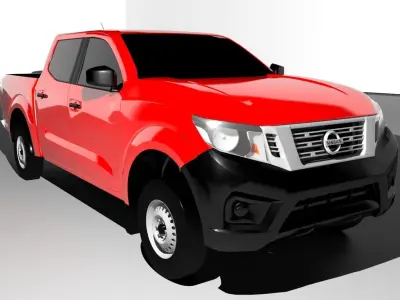 nissan np300 2016 double cab Low-poly 3D model