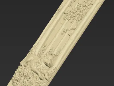 A Wolf in the Forest A128 3D print model