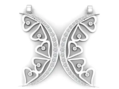 Butterfly Necklace 3D print model