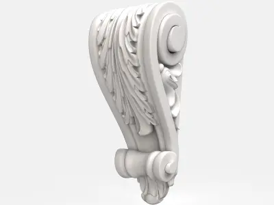 Carved corbel for cnc 3 3D model