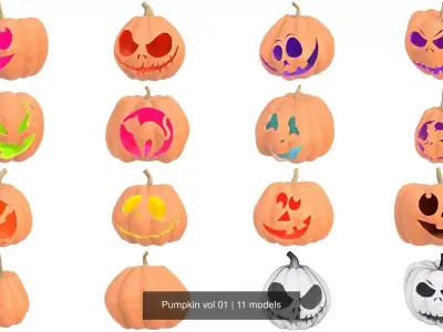 Pumpkin vol 01 3D Model Collection