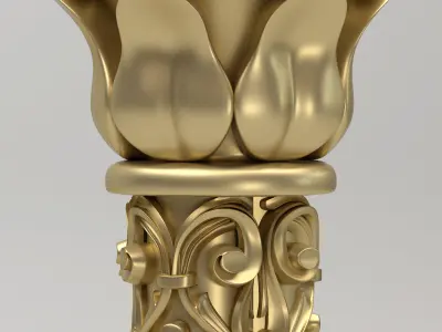 Carved Column 3D model buy