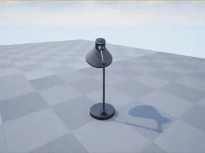 Black Desk Lamp 3D model