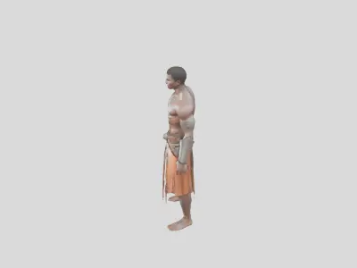 Full Body A-Pose Man Model Low-poly 3D model