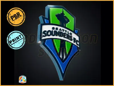 Seattle Sounders logo - Cinematic - 3D print 3D model
