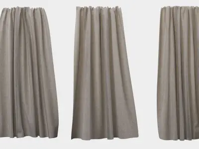 Window Curtain Collection High Quality Low-poly 3D model
