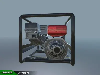 Low-poly Electric Generator PBR 3D Model Low-poly 3D model