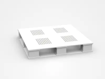 Industrial Metal Tray For Heavy Parts 3D model