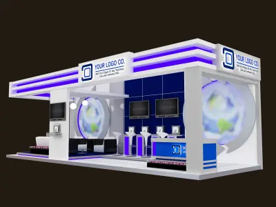 Booth Exhibition Stand a563a 3D model