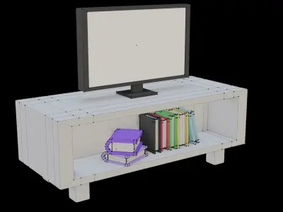 Interiors - Lowpoly Cartoon rooms pack 3D Model Collection