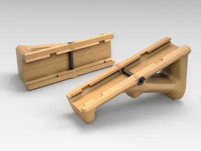 Magpul AFG-2 Angled Fore Grip FDE Low-poly 3D model