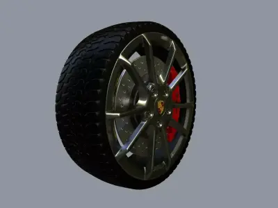 Wheel Low-poly 3D model