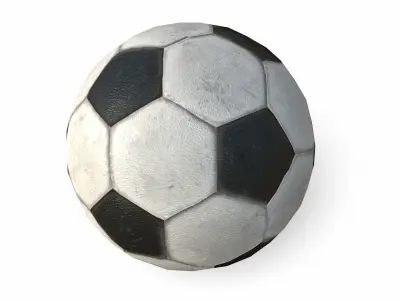 Soccer Low Poly PBR Model ball 3D model