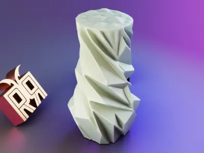 Diamond Pillar Candle Mold 3D print model
