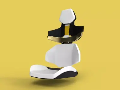 Car seat concept model - Concept Polygon 3D model
