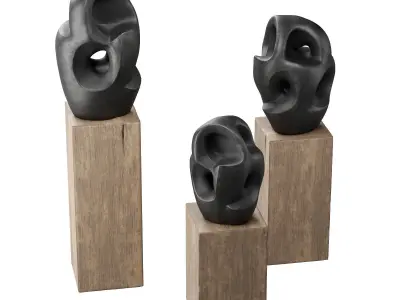 Abstract knot egg sculpture 3D model