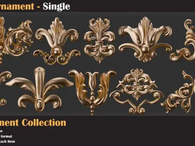 50 Ornament Single- Vol 05 3D model