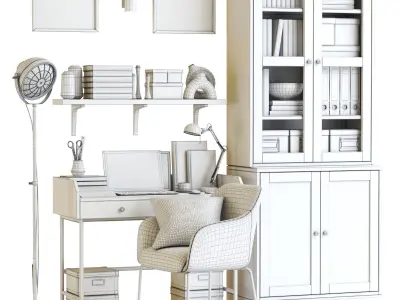 Office workplace 128 3D model