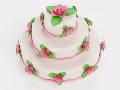 -Cake V6-Wedding- 3D model