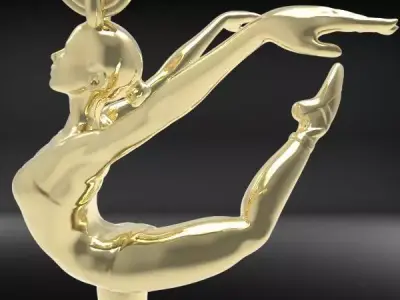 Ballerina ballet dancer pendant Necklace Jewelry 3D print model