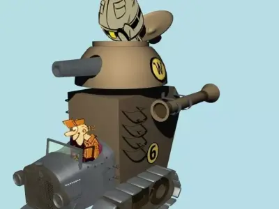 Wacky Races Car 6 3D Model 3D model