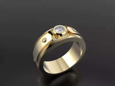 Ring with bolts  3D print model