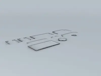 Molding pieces of metal Free 3D model