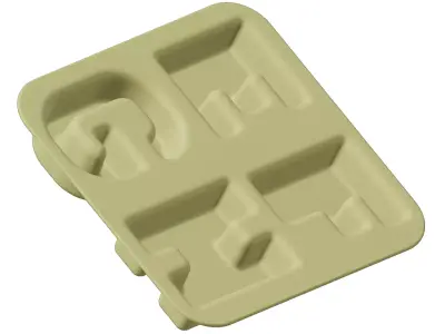 Plastic Exquisite Alphabetical Plate 3D model