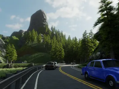 Highway Scene 3D model