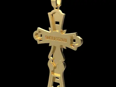 Jesus Cross Pendant 10359 3D print model