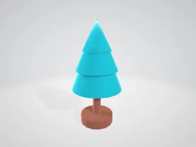 Christmas Tree Figurine Low poly Low-poly 3D model order