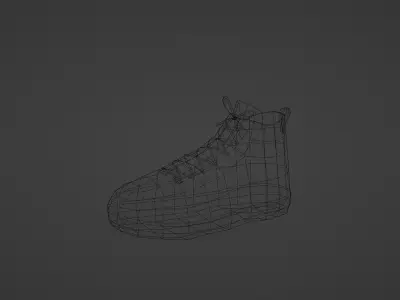 sneakers low poly two shoes Free low-poly 3D model