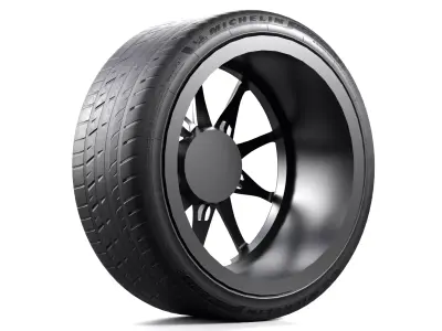 Toyota Supra 2025 wheel Low-poly 3D model