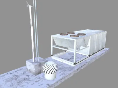 Vent Machine Low-poly 3D model